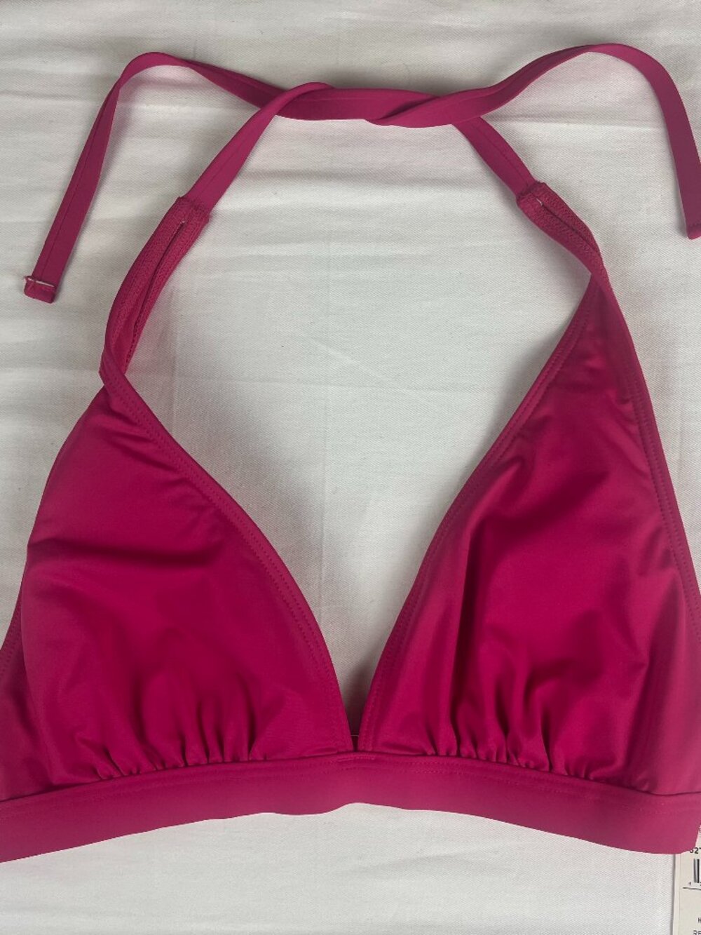 Sunsets NWT Bikini Halle Halter Top Size DD, Poppy Pink, Removable Bra Padded
